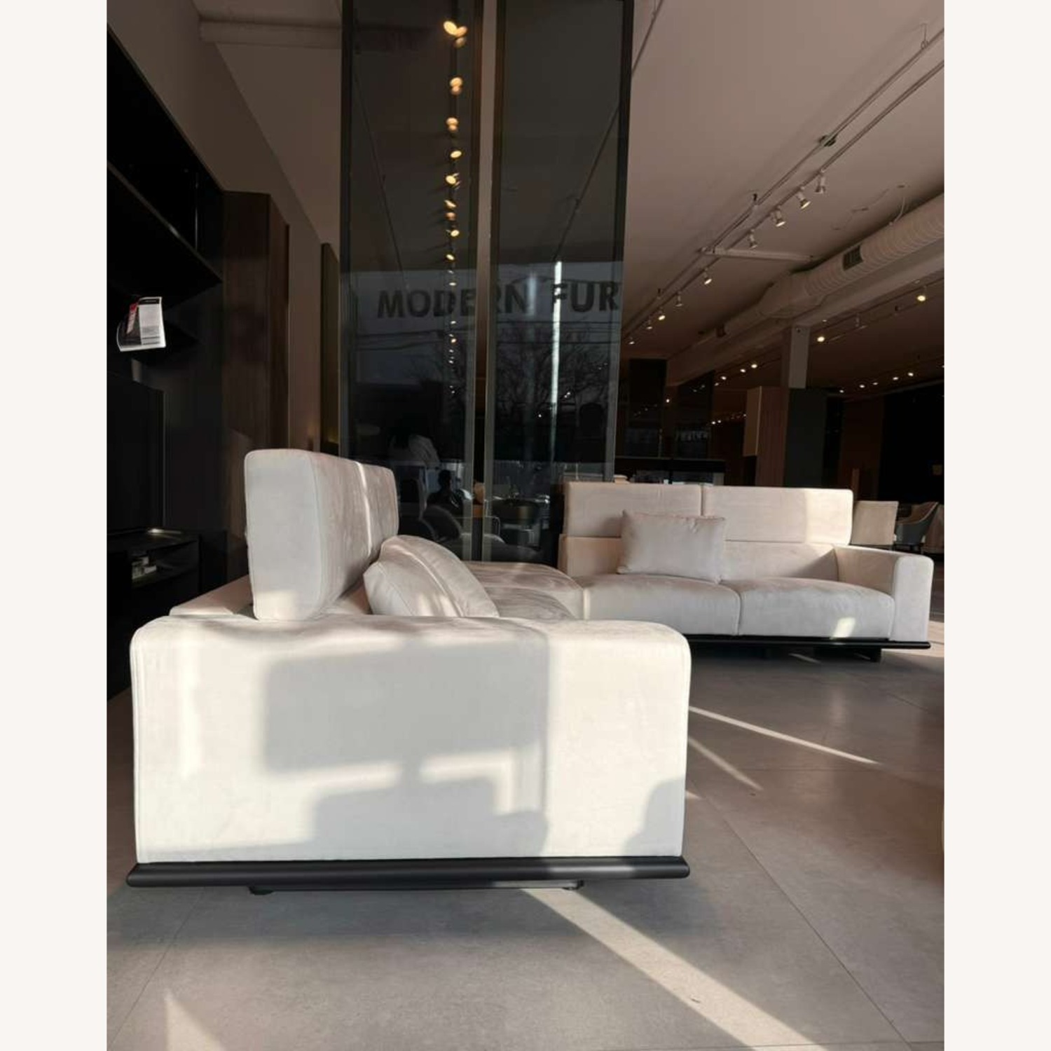 Lazzoni York Sofa White Fabric 3+ Piece Sectional - image-3