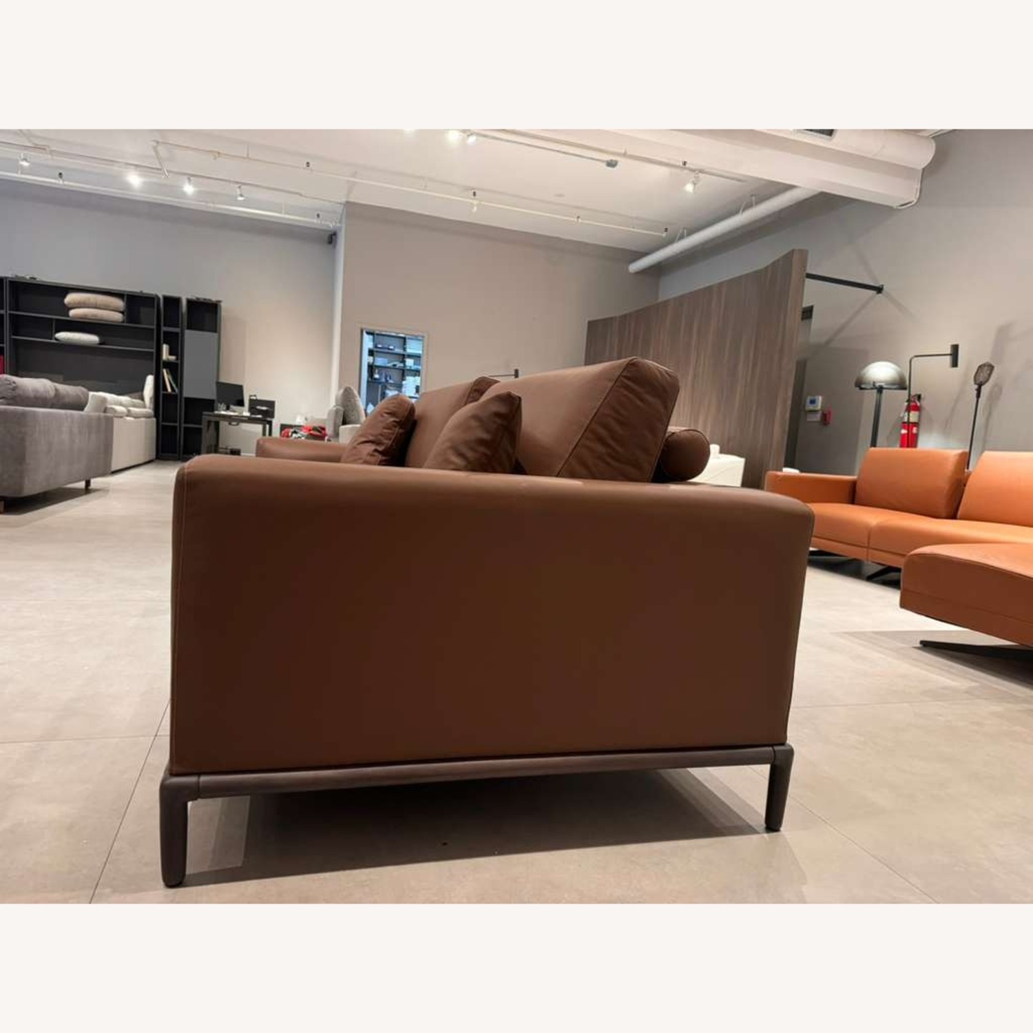 Lazzoni Berlin Dark Brown Leather 2 Seater Sofa - image-2