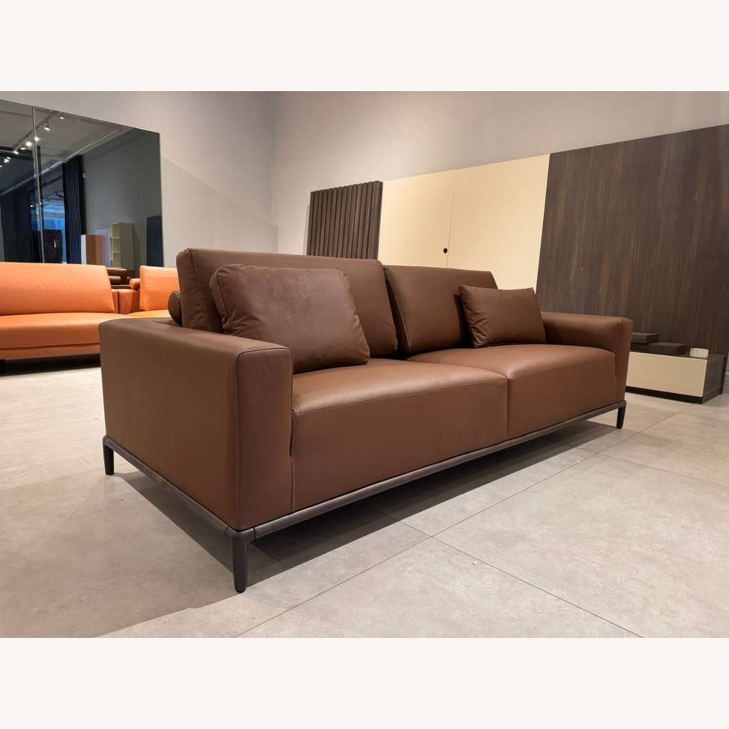 Lazzoni Berlin Dark Brown Leather 2 Seater Sofa - image-6