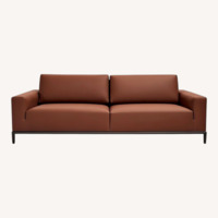 Lazzoni Berlin Dark Brown Leather 2 Seater Sofa