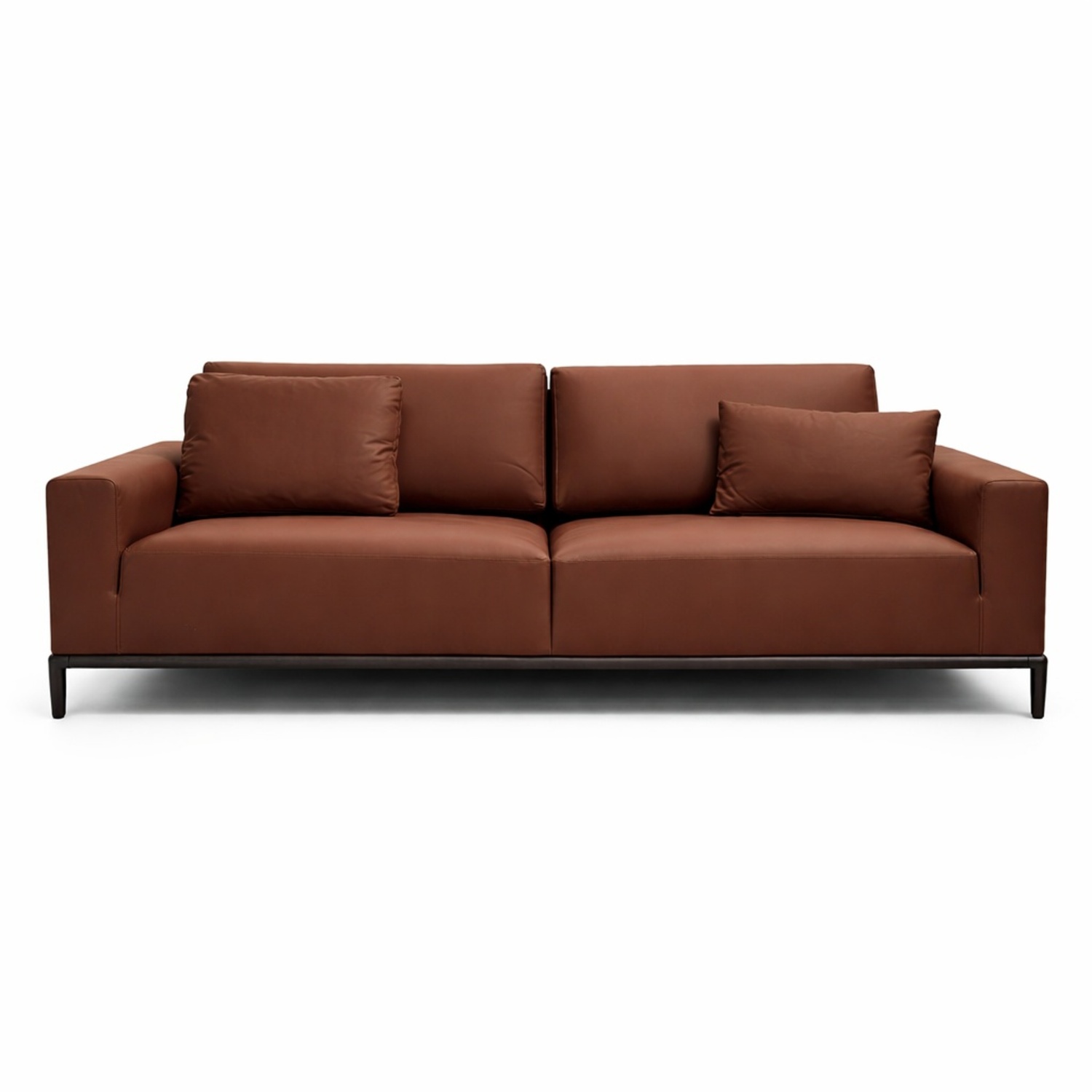 Lazzoni Berlin Dark Brown Leather 2 Seater Sofa - image-7