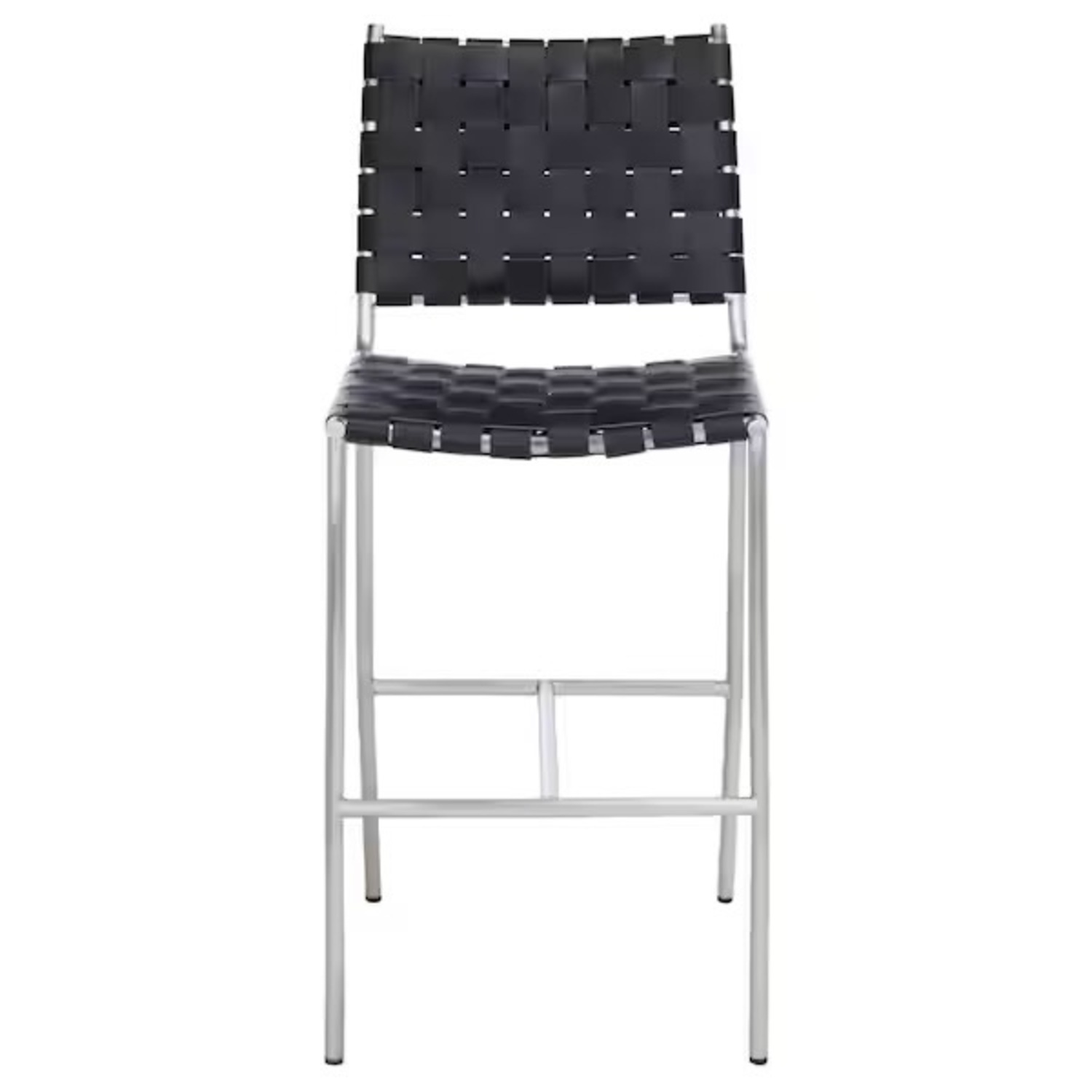 Safavieh Olenna Black Leather Stools - image-1