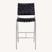Safavieh Olenna Black Leather Stools