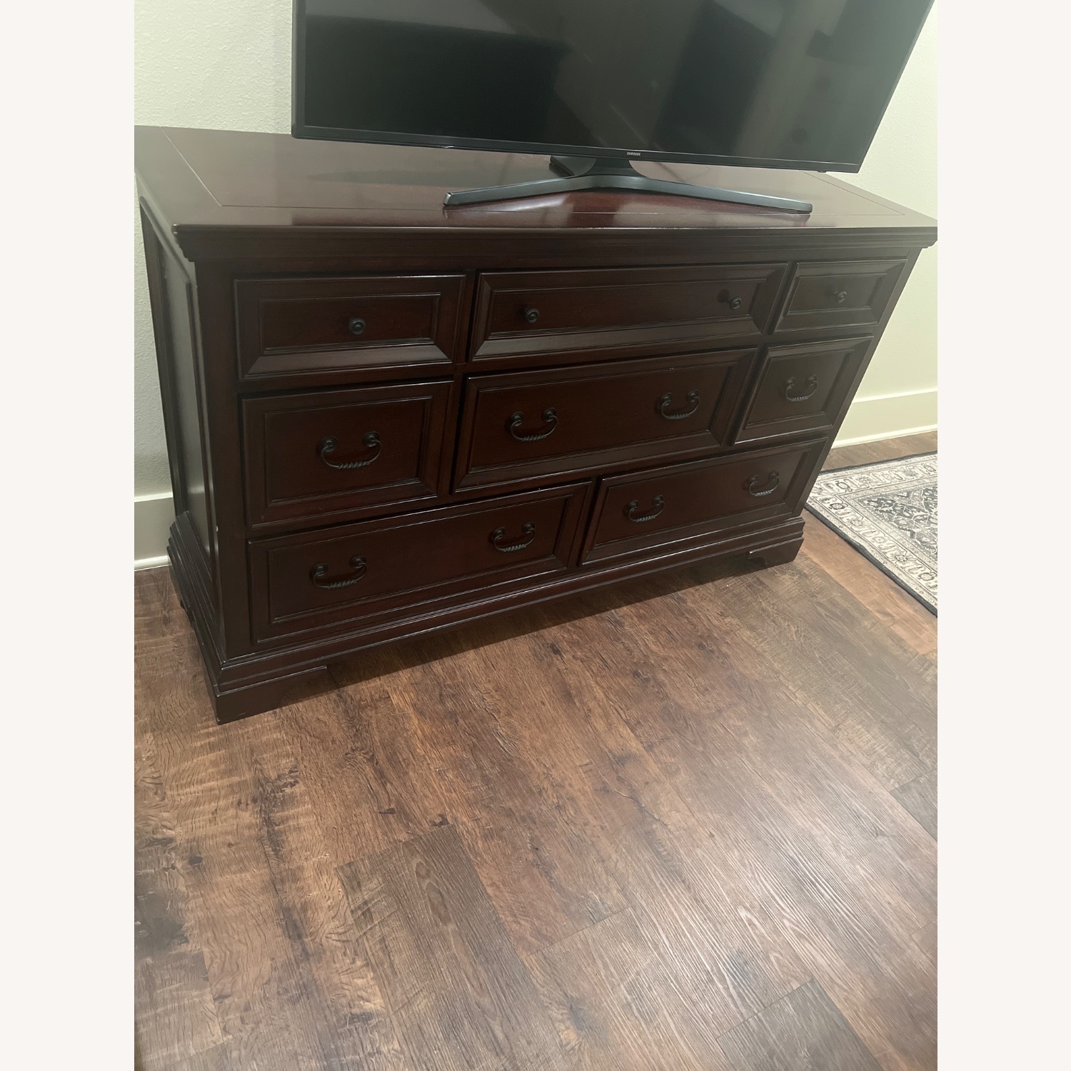 Havertys Dark Wood Dresser - image-1