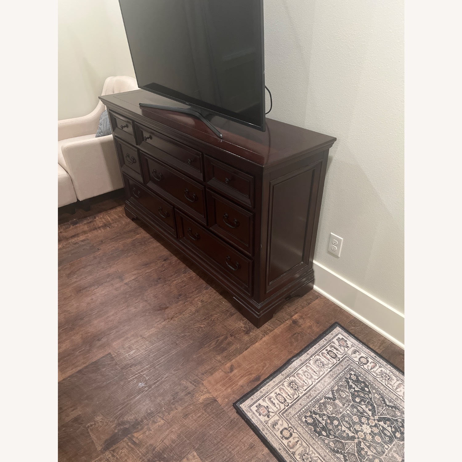 Havertys Dark Wood Dresser - image-3