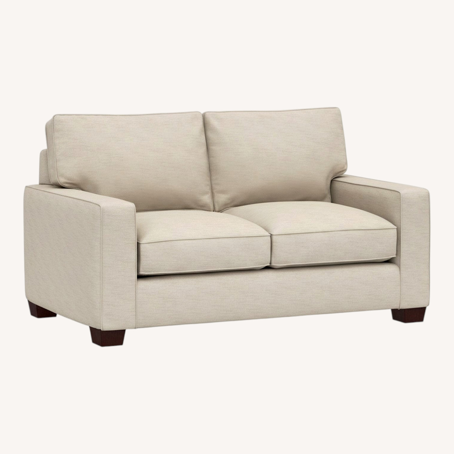 Pottery Barn Dark Gray Suede Loveseat - image-0