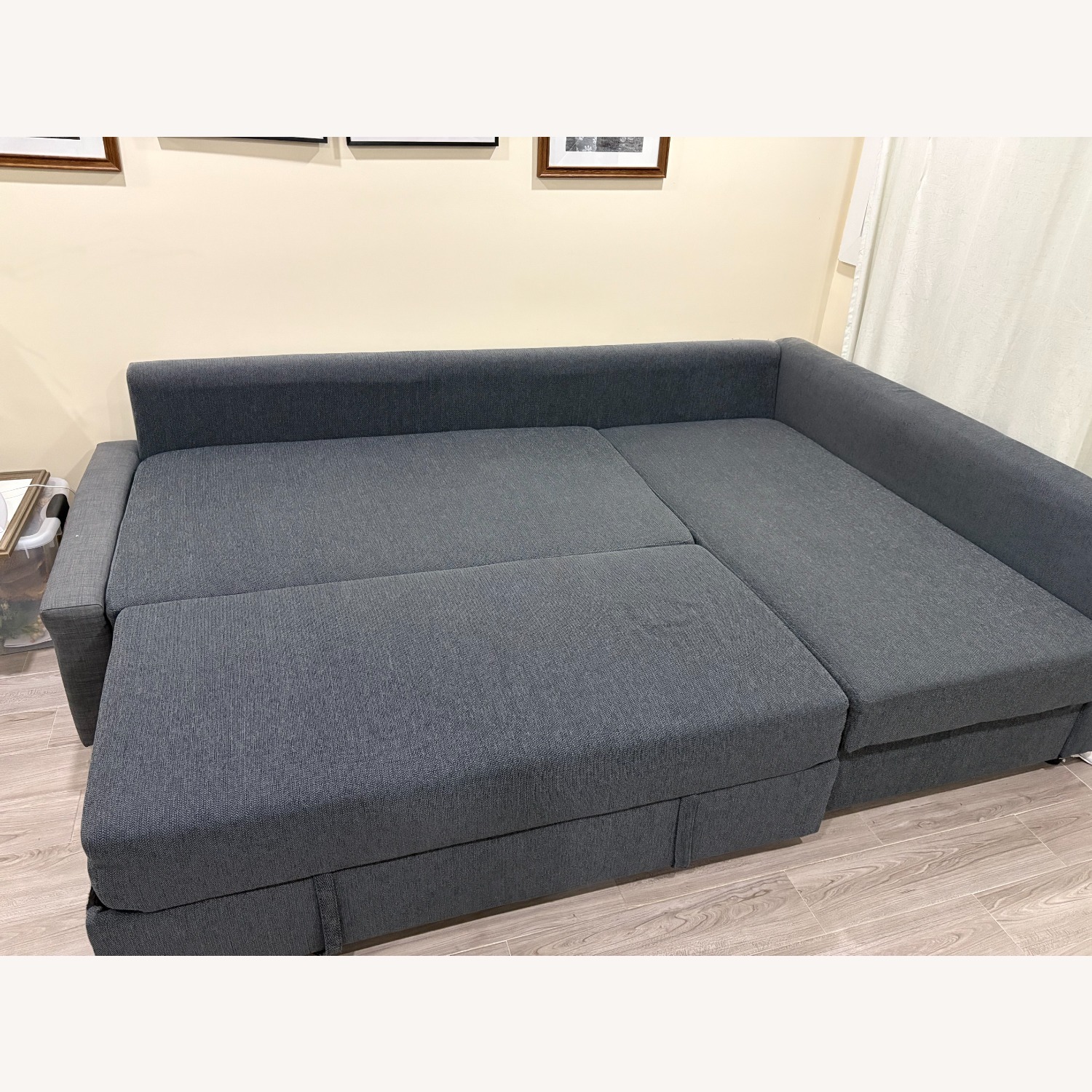 IKEA Friheten Dark Gray Fabric Sleeper Sofa - image-2