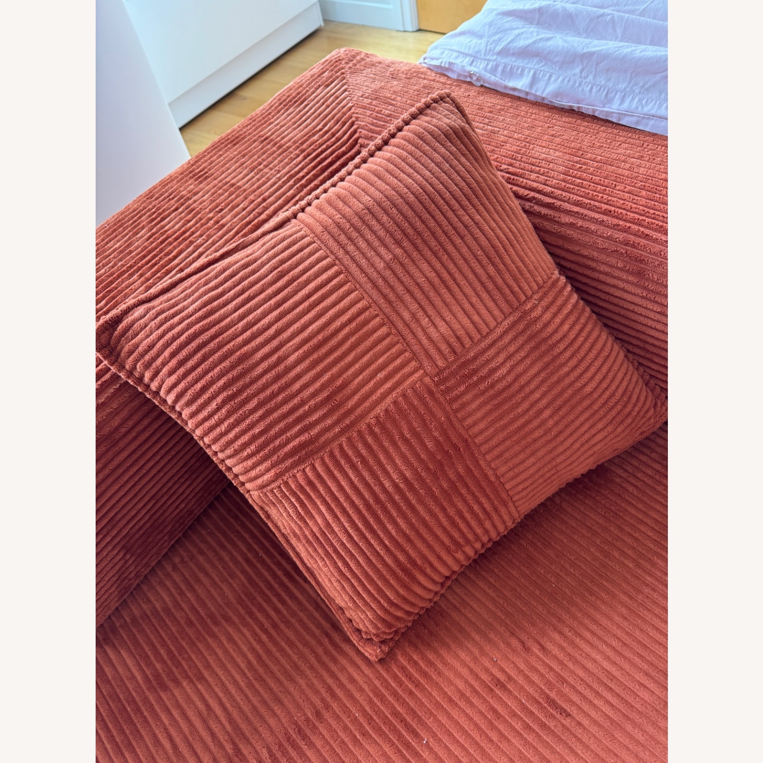 Orange Fabric 3+ Seater Sofa - image-5