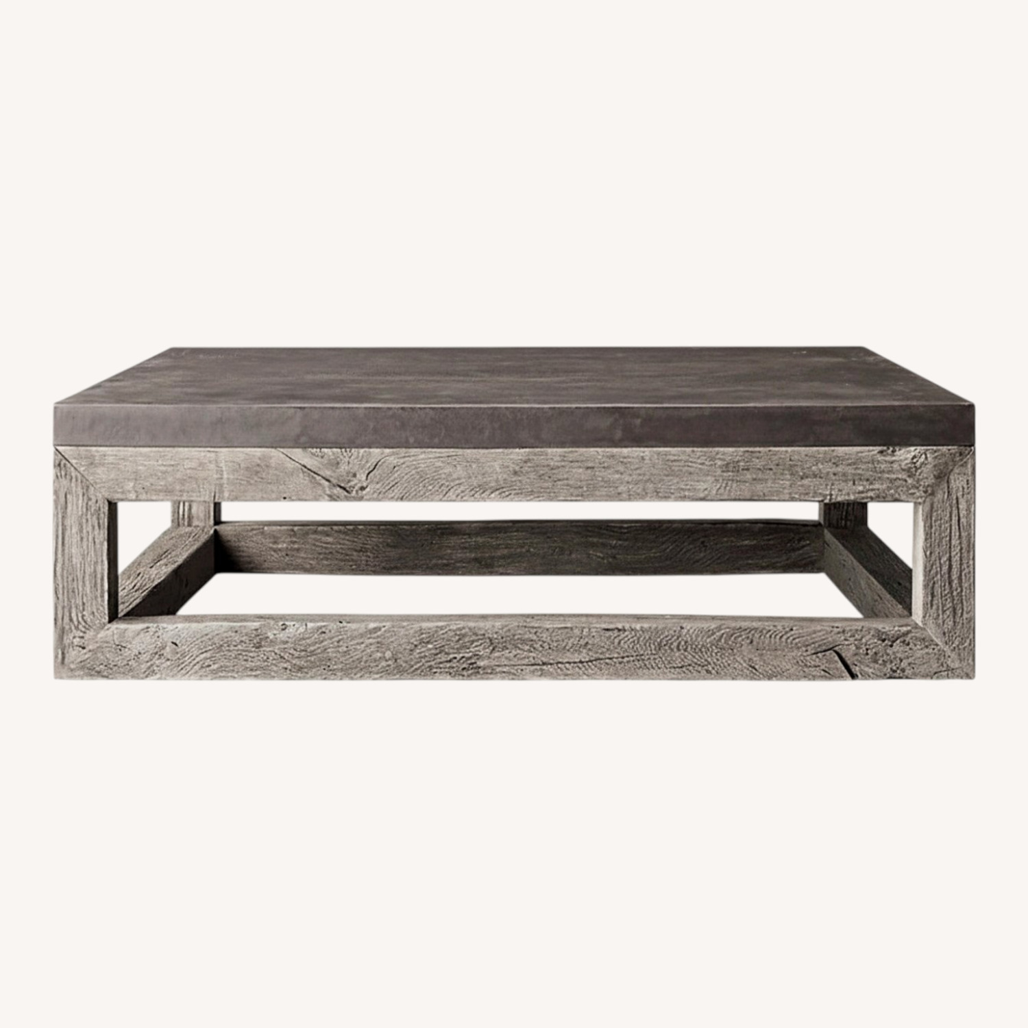 Restoration Hardware Light Gray Wood Coffee Table - image-0
