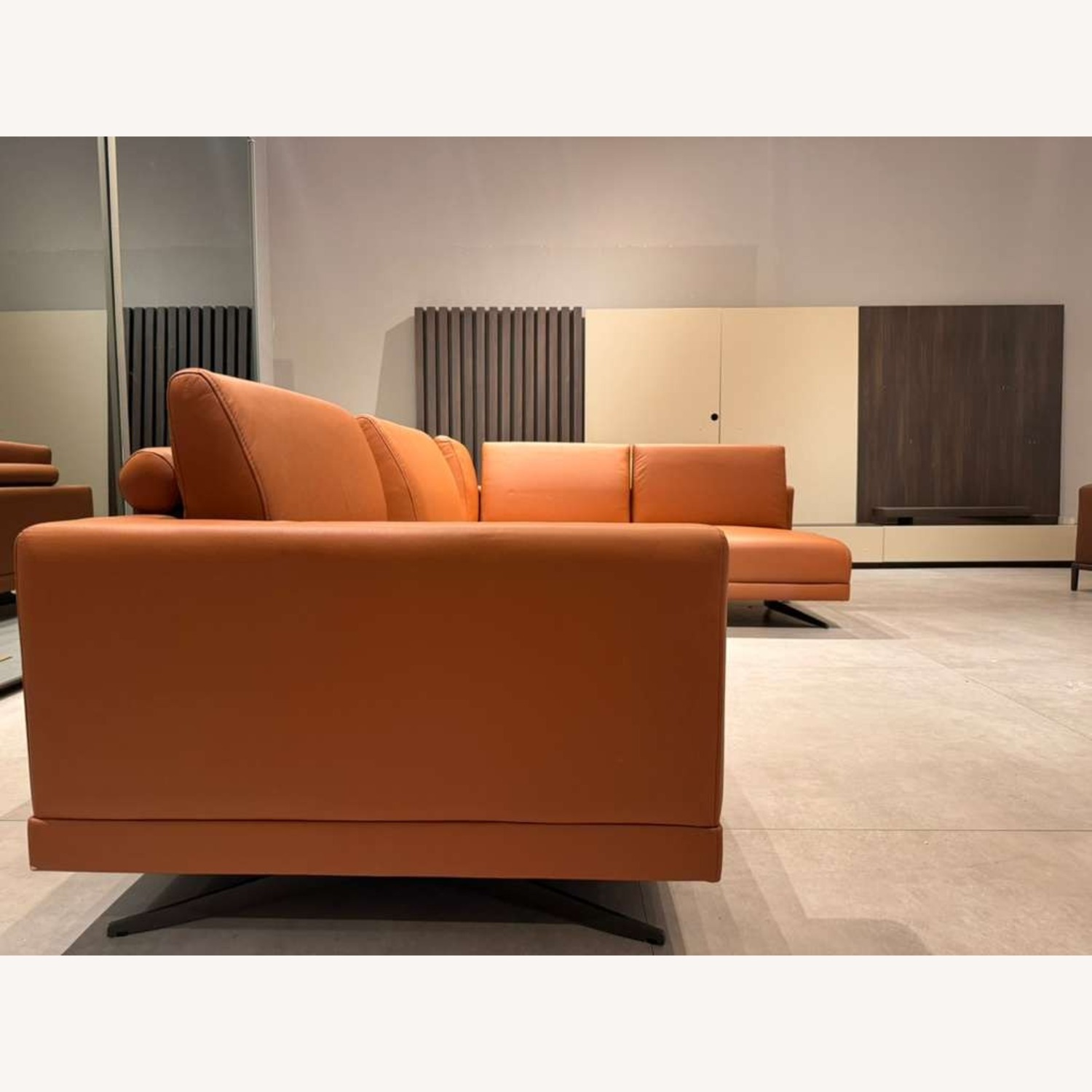 Lazzoni Mix  Dark Brown Leather 2 Piece Sectional - image-1