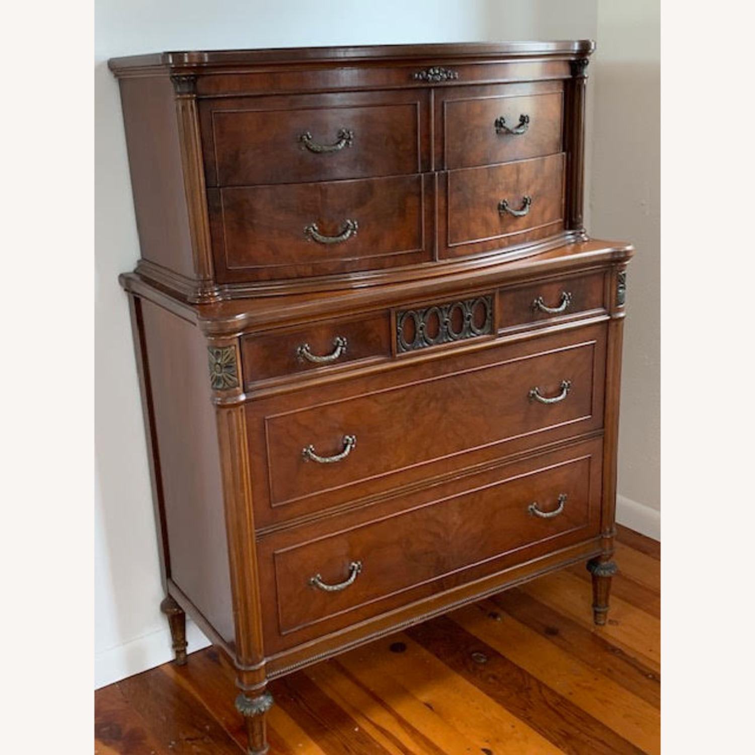 Antique French Provincial solid wood dresser - image-3