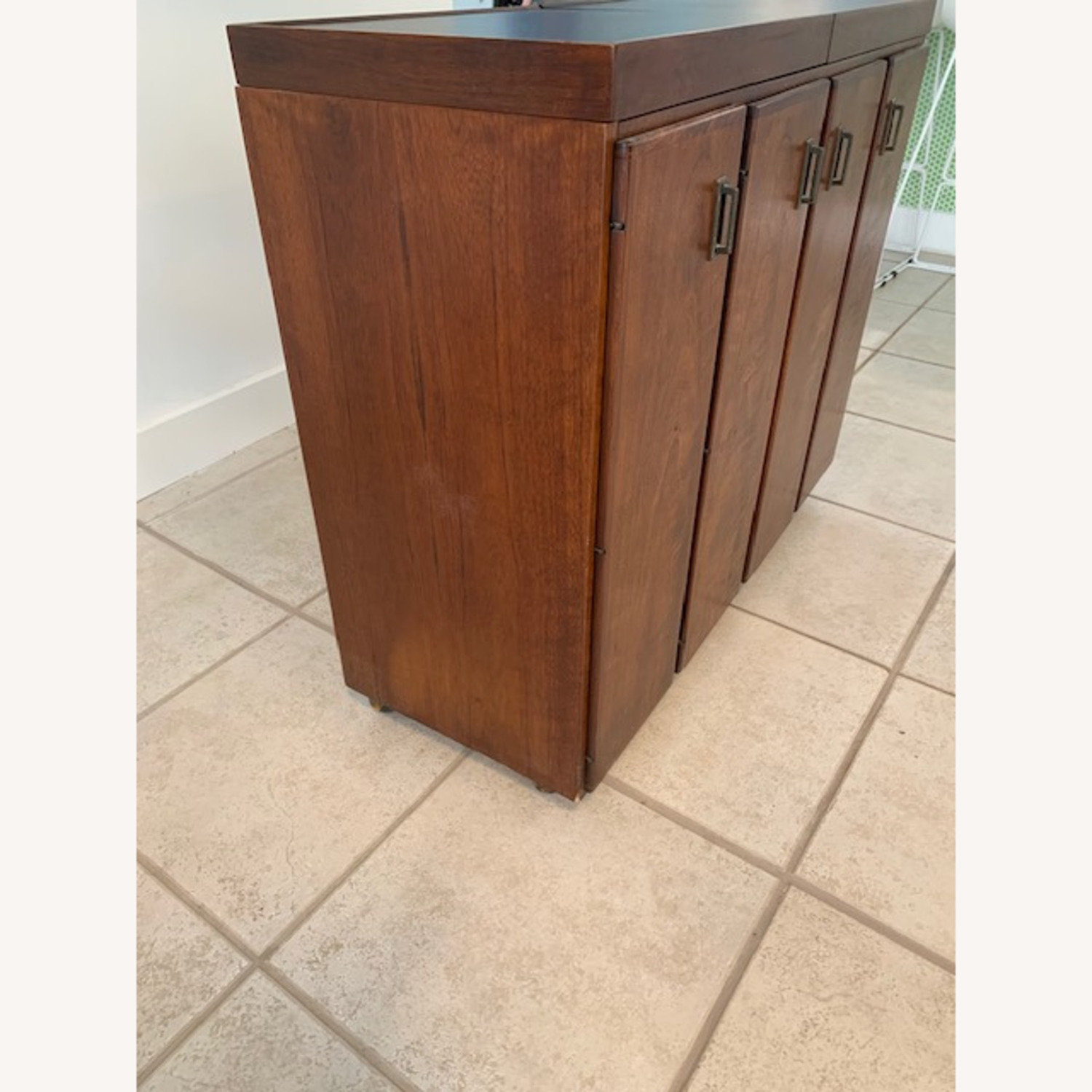 Jack Cartwright Inc. Dark Brown Wood Bar Cart - image-2