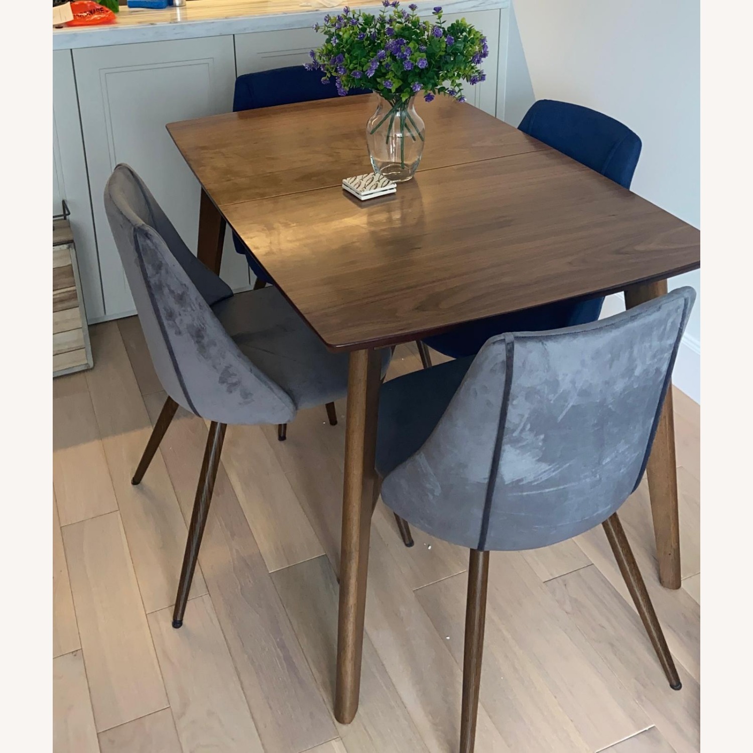 Wayfair Aryani Dark Brown Wood Dining Set - image-1