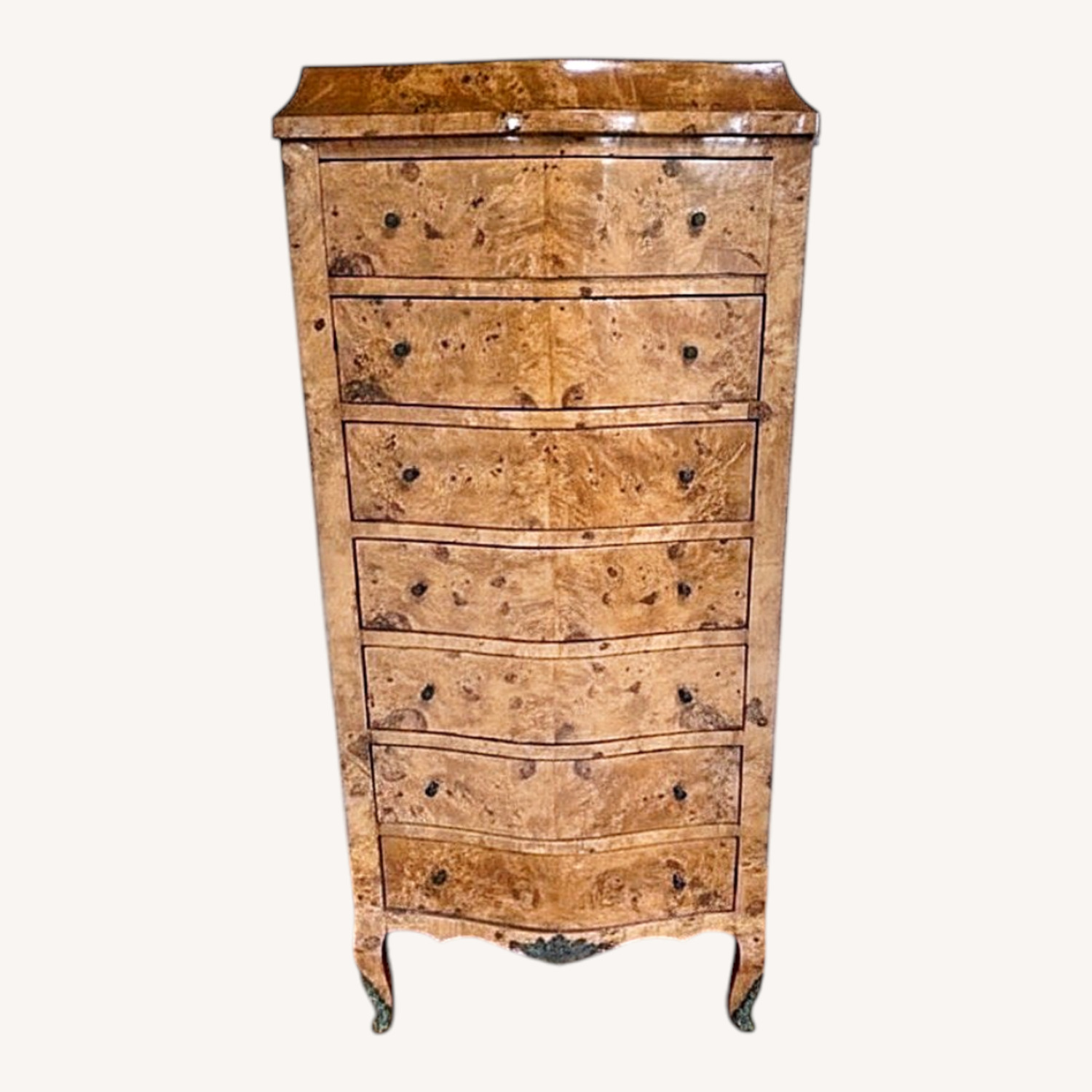 Antique French Provincial Highboy Dresser - image-0