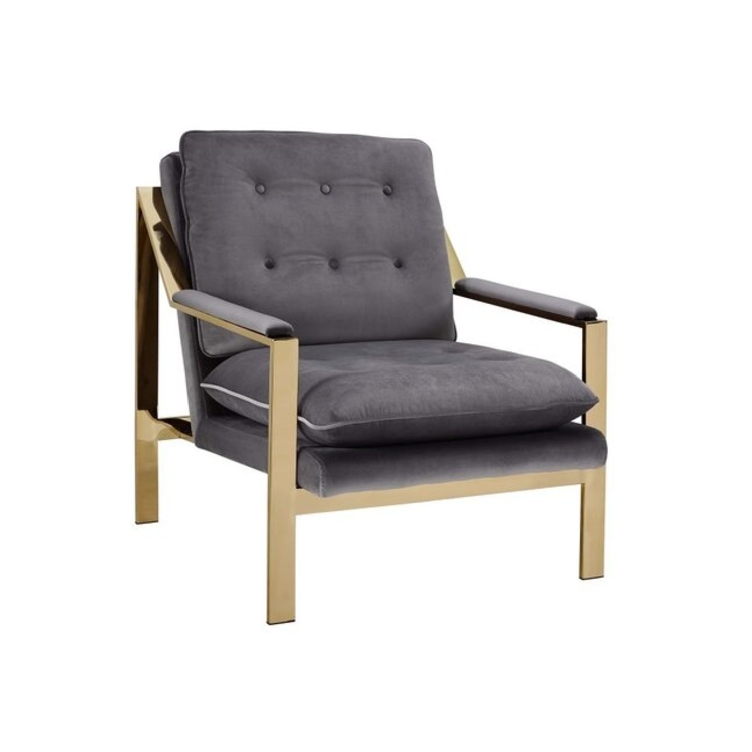 Wayfair Dark Gray Velvet Accent Chair - image-6