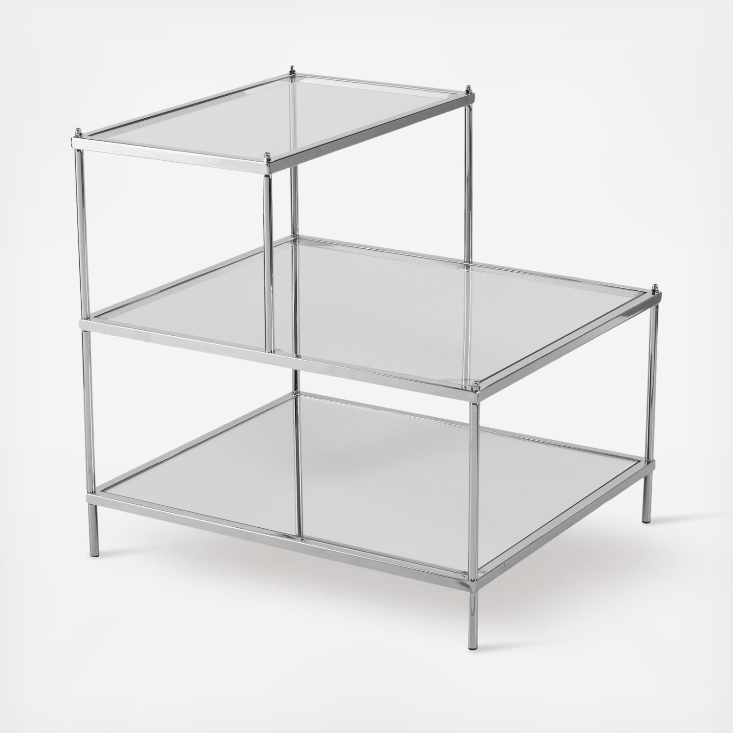 West Elm Terrace Silver Glass Side Table - image-4