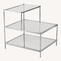 West Elm Terrace Silver Glass Side Table