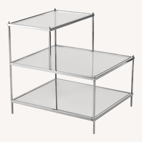 Used West Elm Terrace Silver Glass Side Table for sale on AptDeco