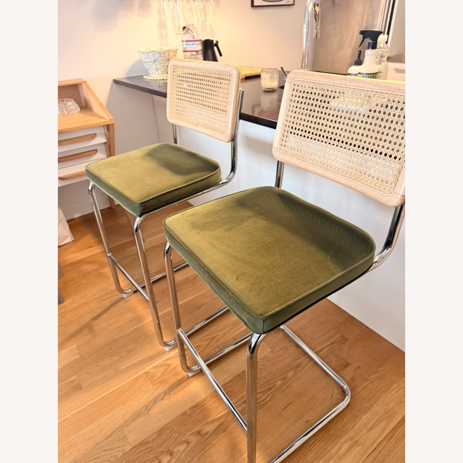 AllModern Walsh Velvet Counter Stools (Set of 2) - image-2