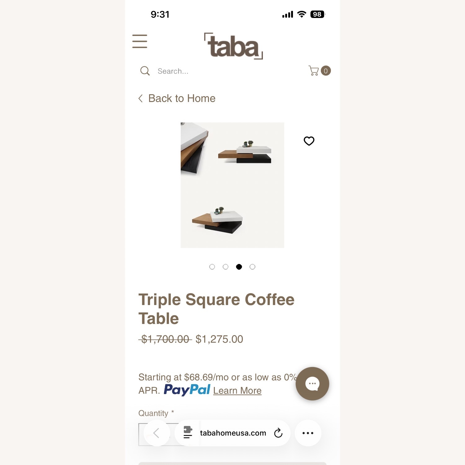 Tana Triple Square Coffee Table - image-1