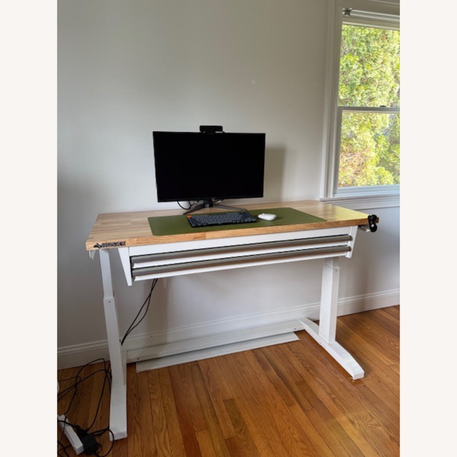 Home Depot Husky White Wood Desk - image-4