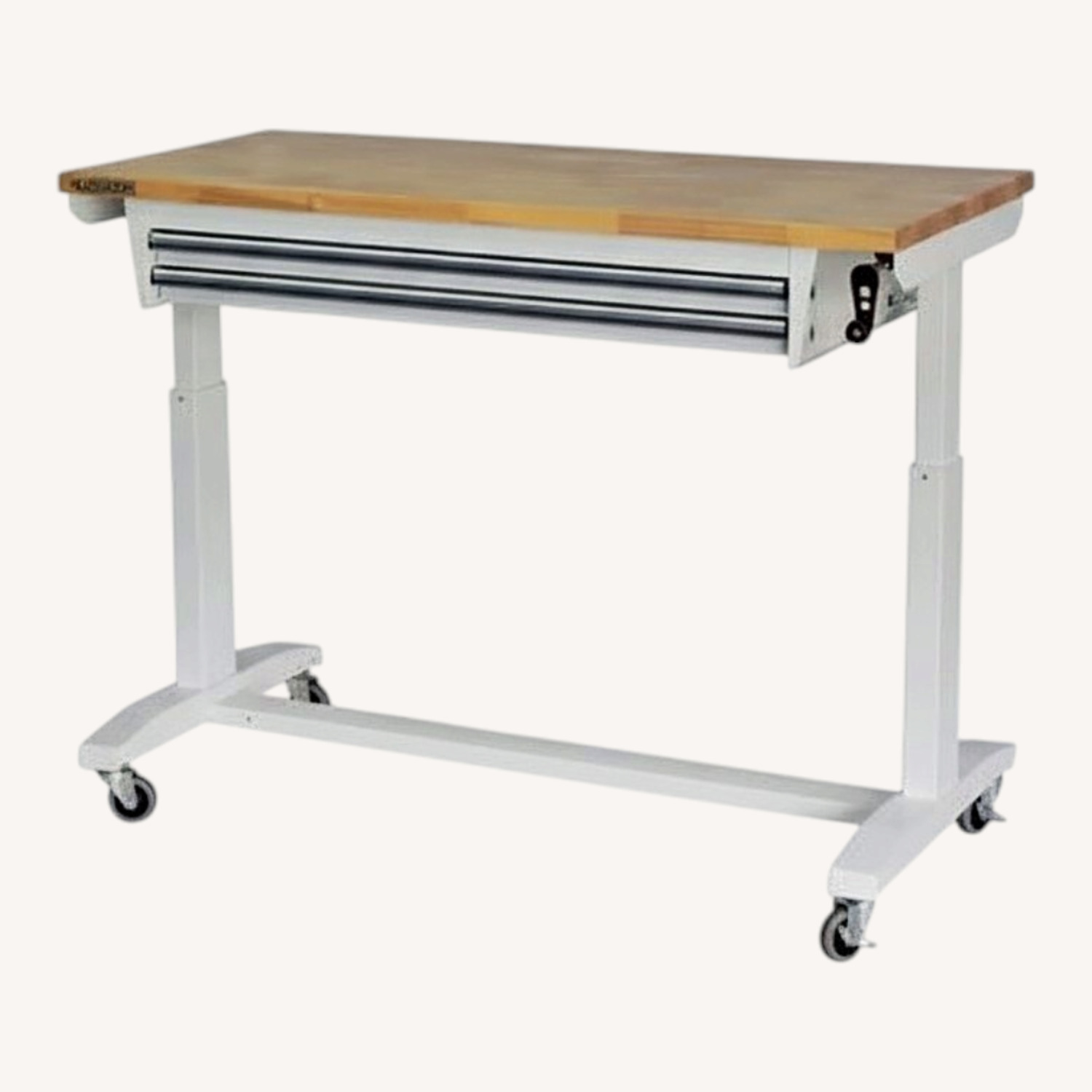 Home Depot Husky White Wood Desk - image-0