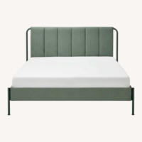 IKEA TÄLLÅSEN Green Fabric Queen Bed