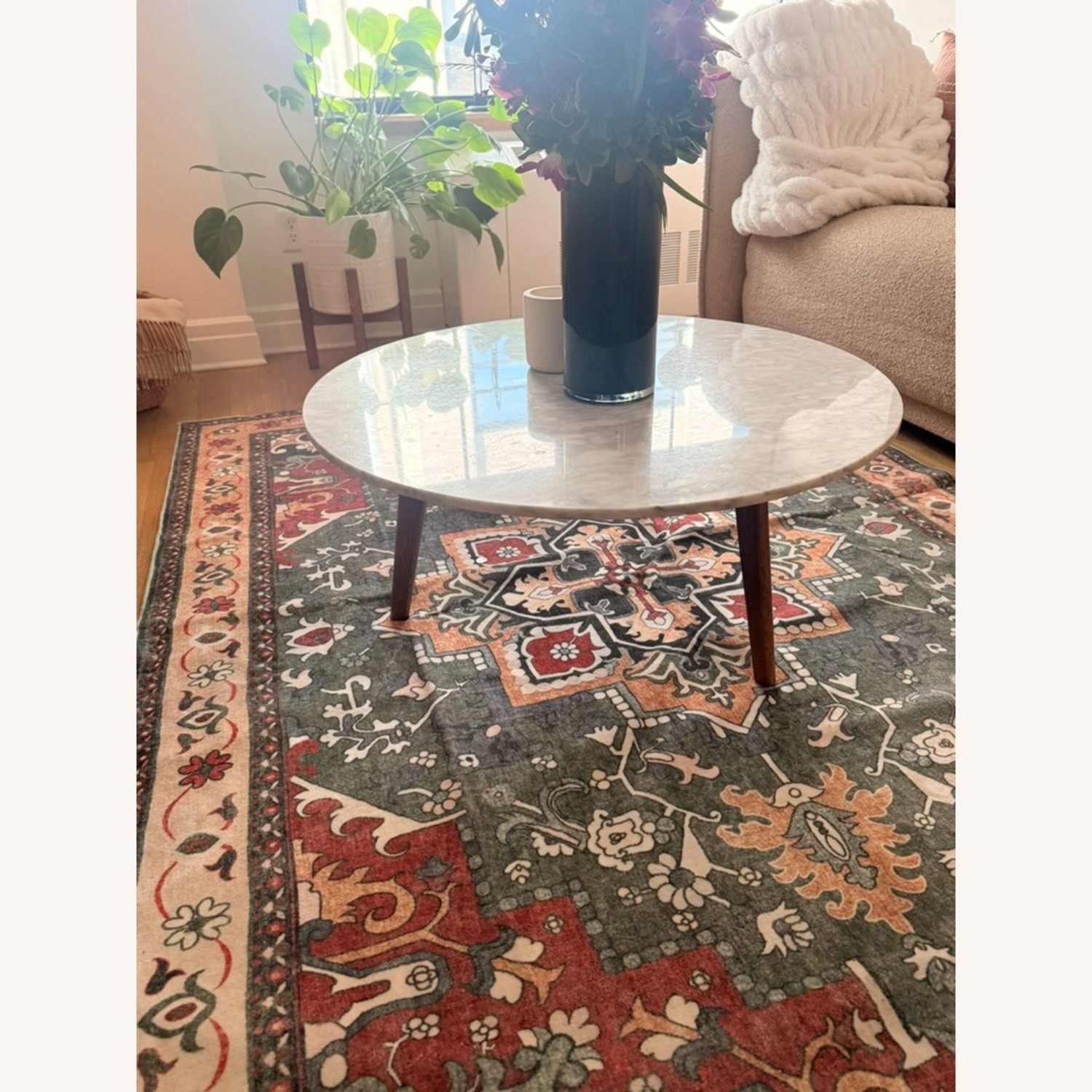 West Elm White Coffee Table - image-1