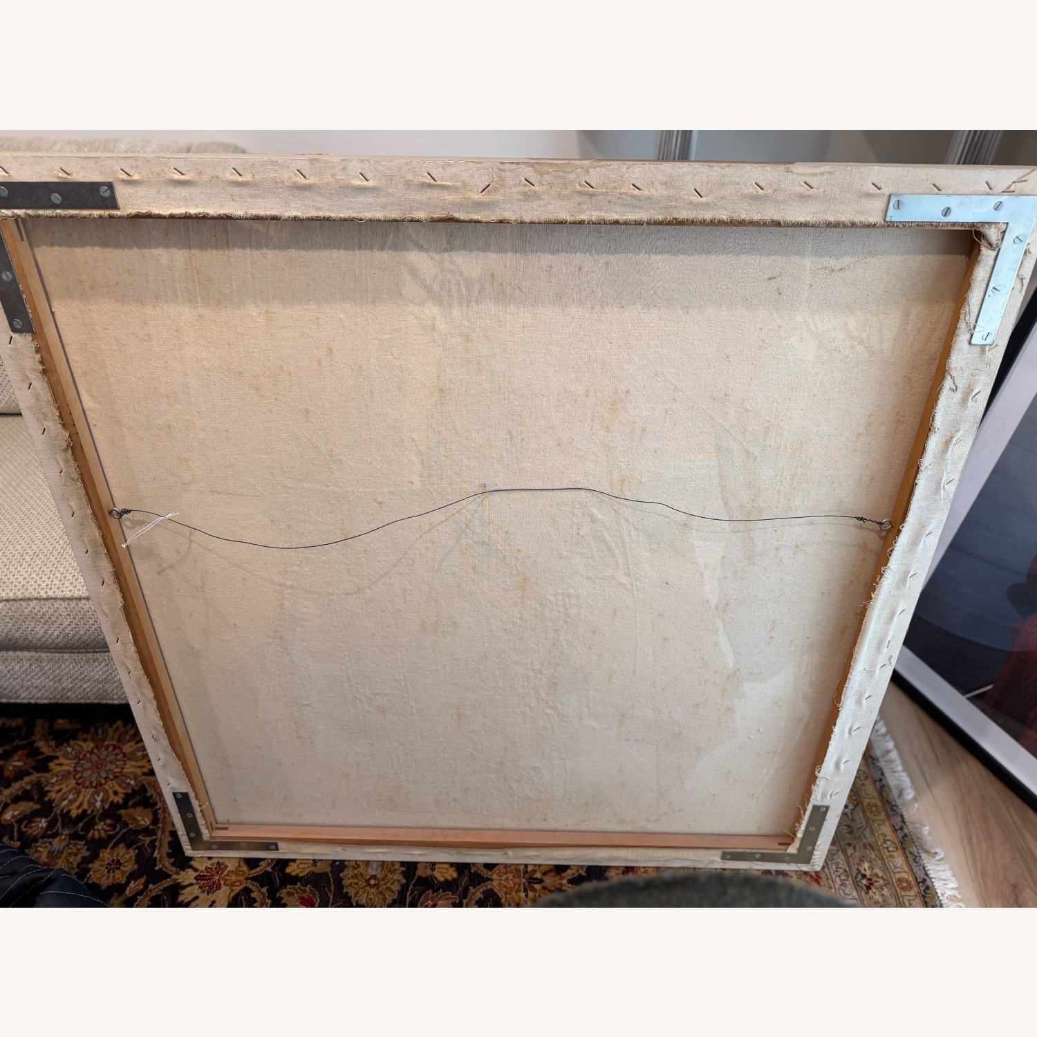 Large Vintage Signed Mixed Media Abstract Textured - image-2