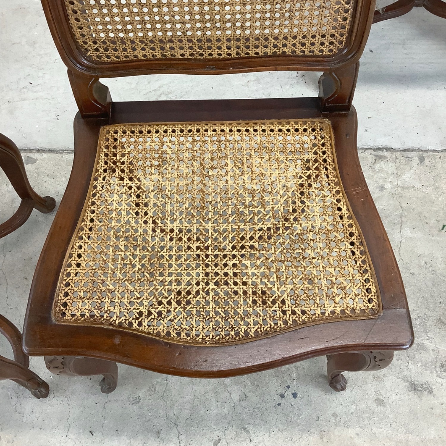 Antique Cane Seat Dining Chairs Set 4 - image-26