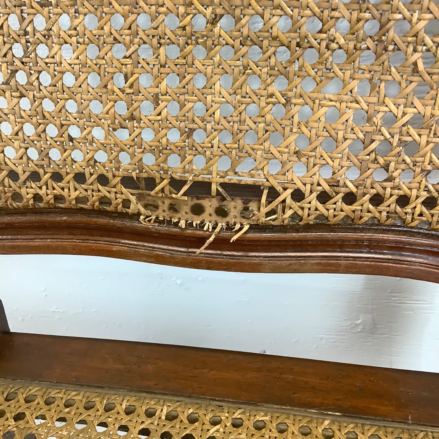 Antique Cane Seat Dining Chairs Set 4 - image-27