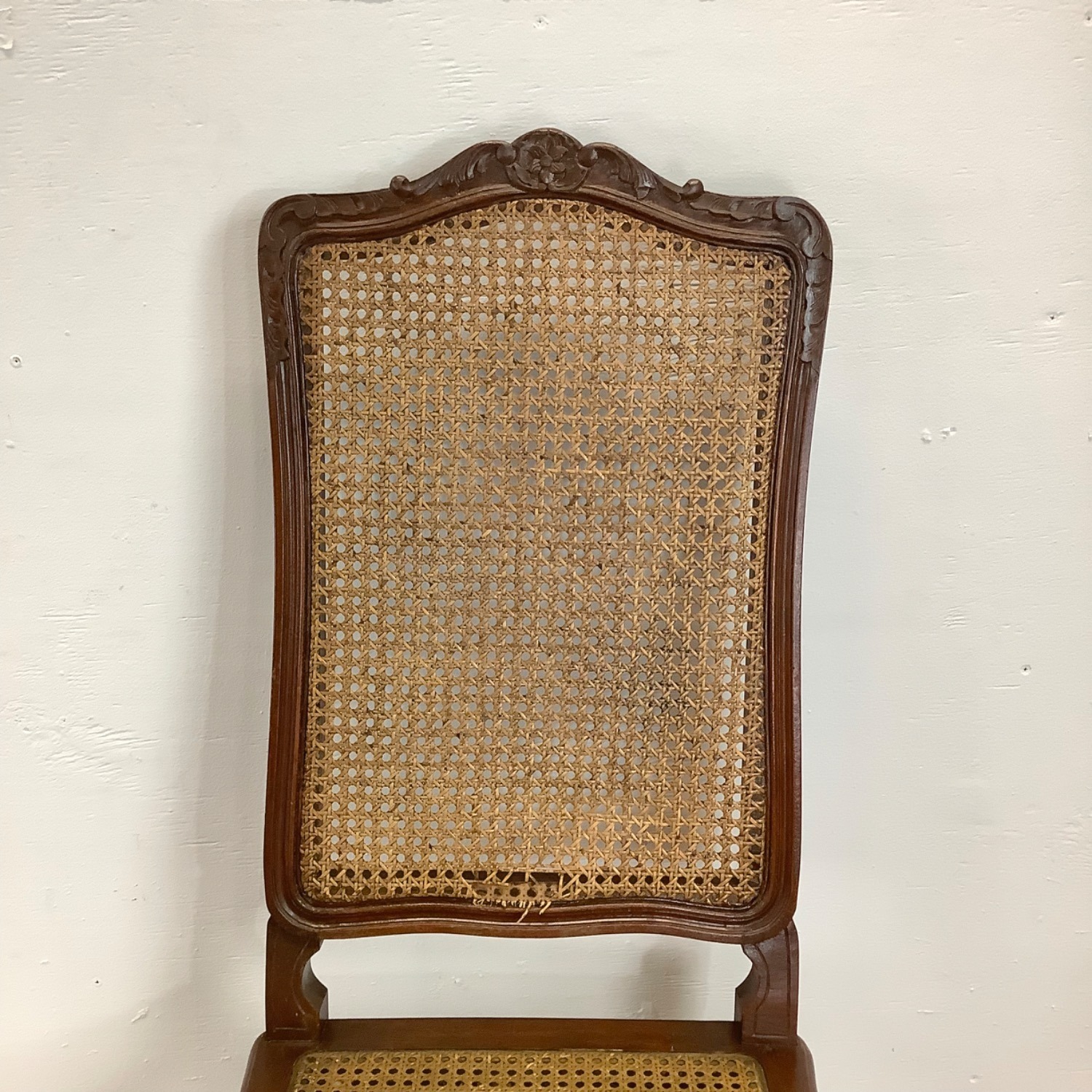 Antique Cane Seat Dining Chairs Set 4 - image-25