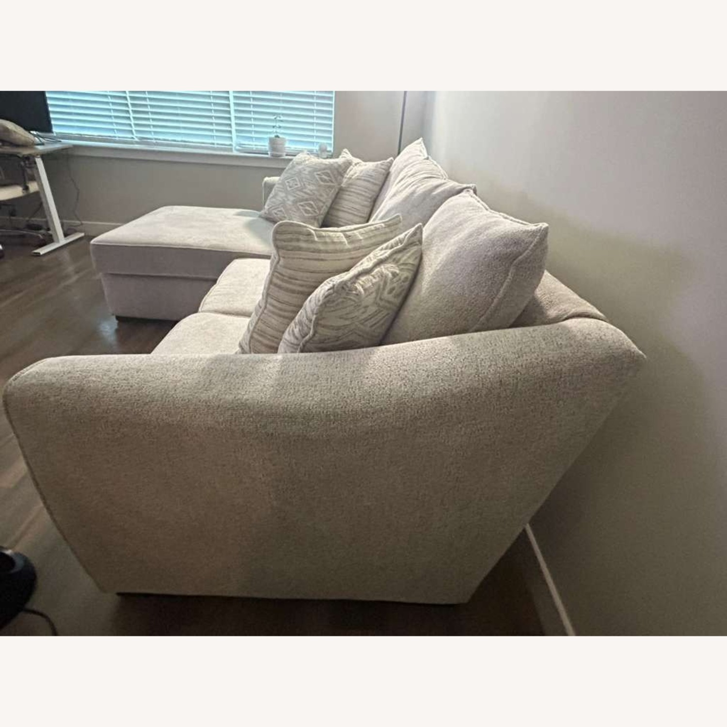 Raymour & Flanigan Tatum Natural Fabric Chaise Lounge - image-2