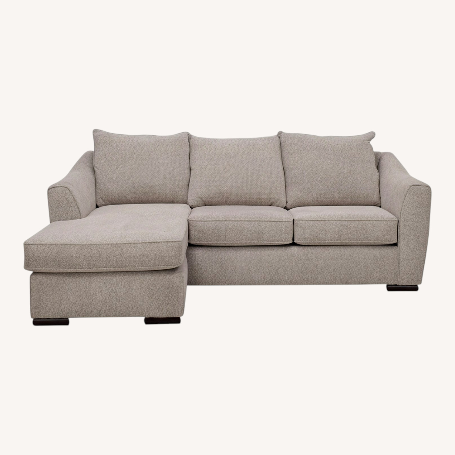 Raymour & Flanigan Tatum Natural Fabric Chaise Lounge - image-0