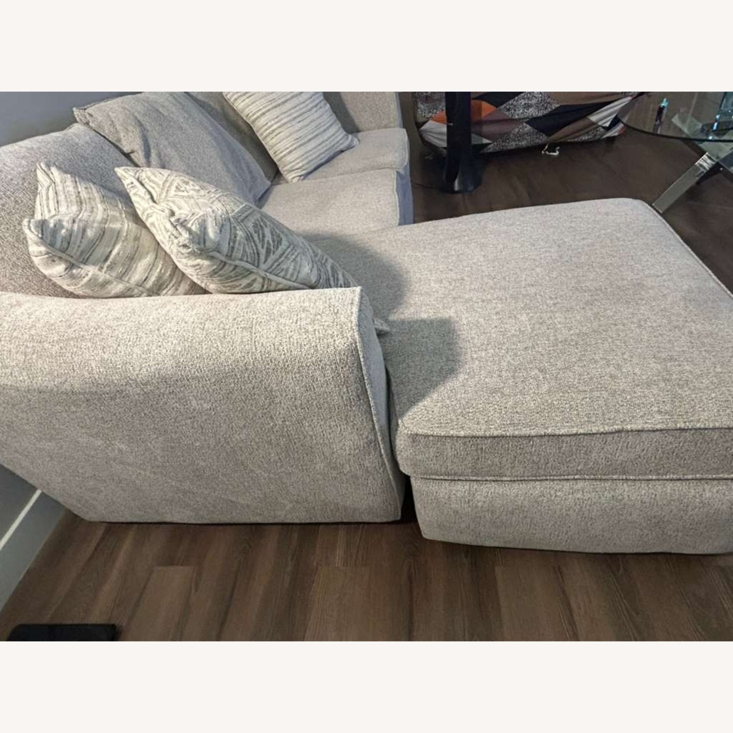 Raymour & Flanigan Tatum Natural Fabric Chaise Lounge - image-3