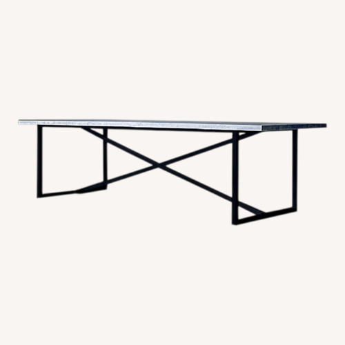 Used Restoration Hardware Torano Marble Dining Table 9ft for sale on AptDeco