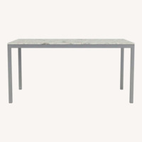 Room & Board Parsons White Marble Dining Table