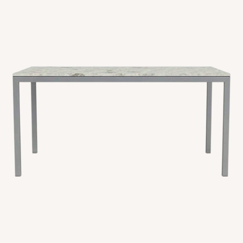 Used Room & Board Parsons White Marble Dining Table for sale on AptDeco