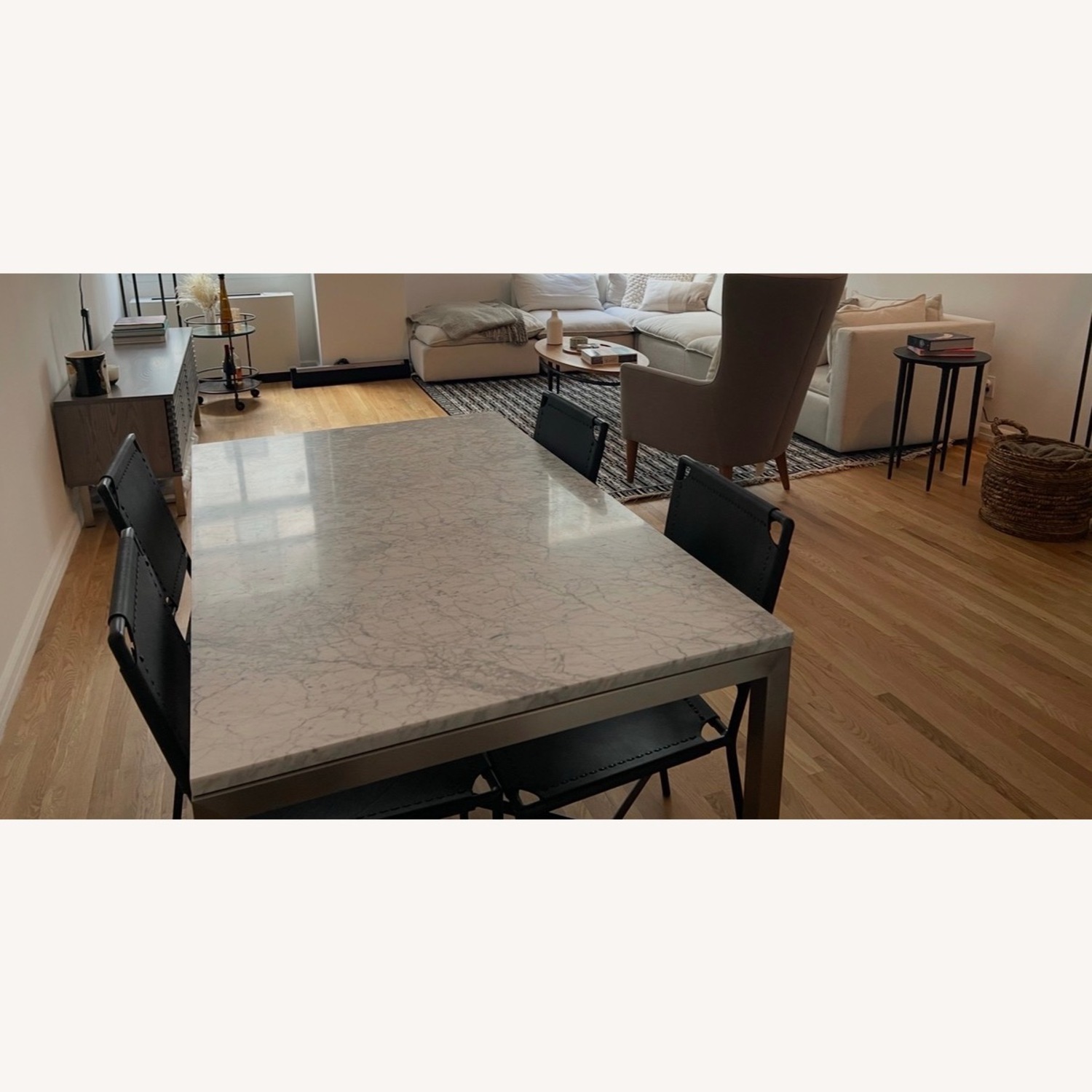 Room & Board Parsons White Marble Dining Table - image-2