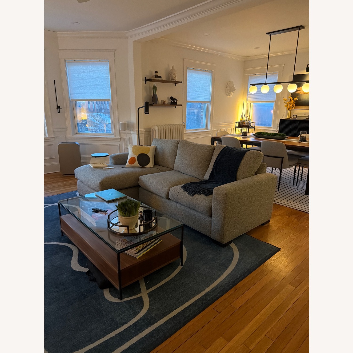 Room & Board Metro L Chaise 94” in Tatum Gray - image-10