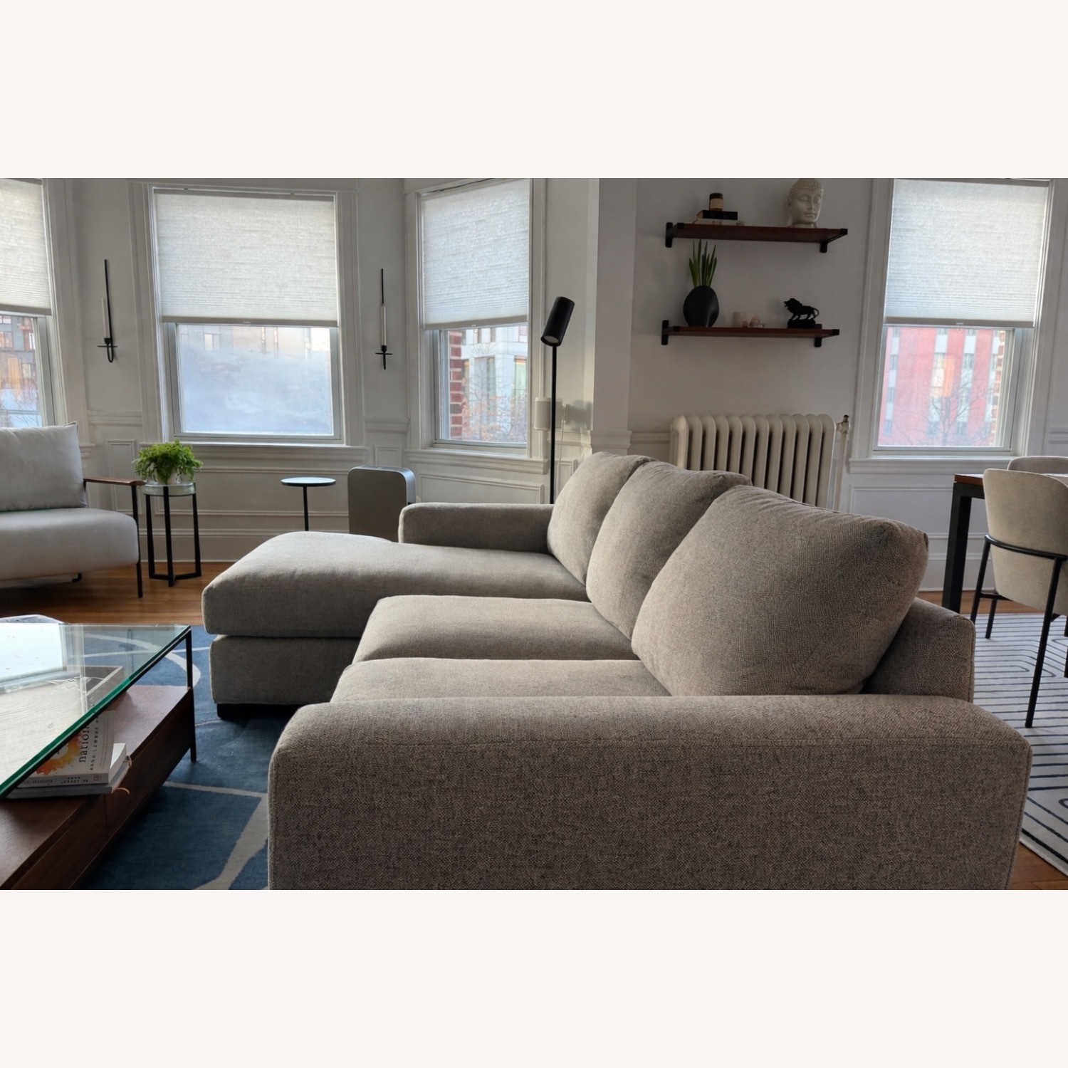 Room & Board Metro L Chaise 94” in Tatum Gray - image-1