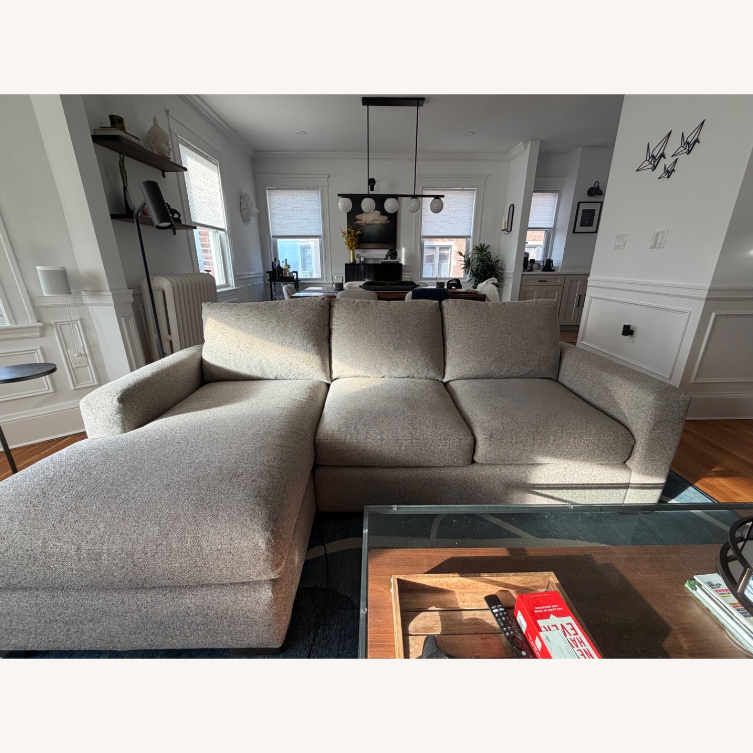 Room & Board Metro L Chaise 94” in Tatum Gray - image-3