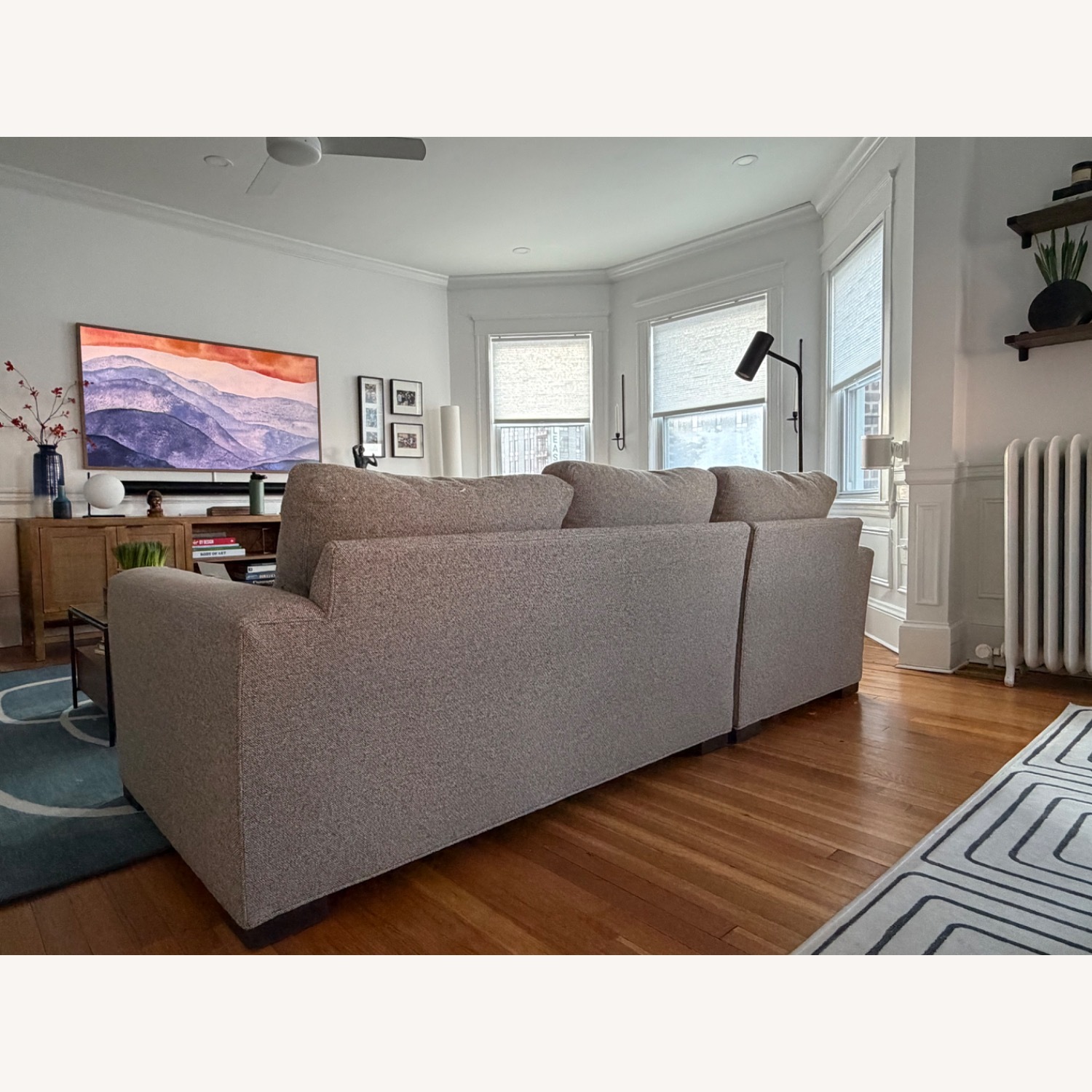 Room & Board Metro L Chaise 94” in Tatum Gray - image-6