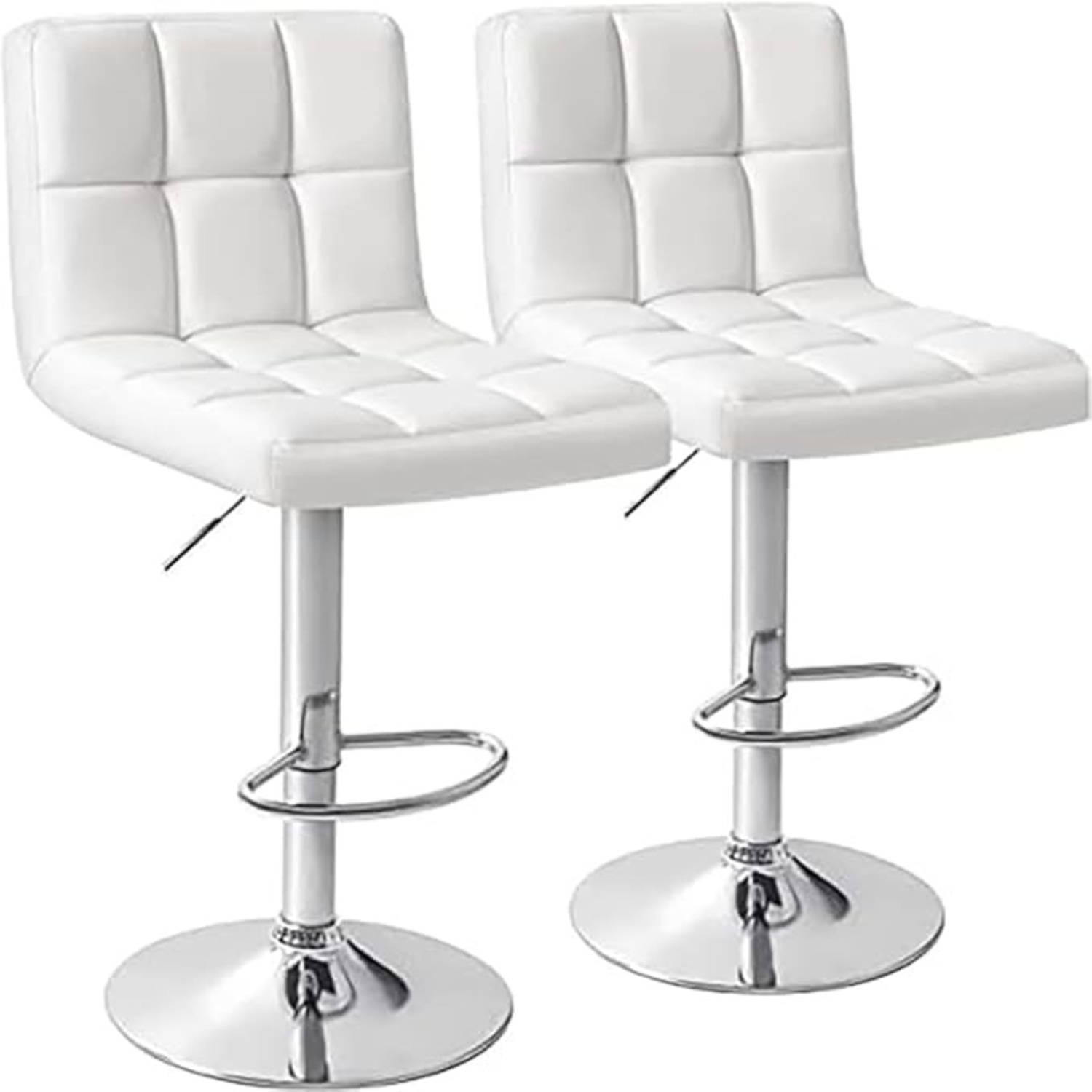 White Faux Leather Stools - image-9