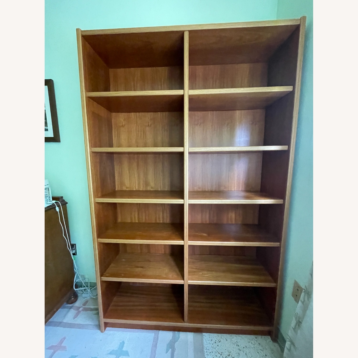 Dark Brown Wood Bookcase - image-1