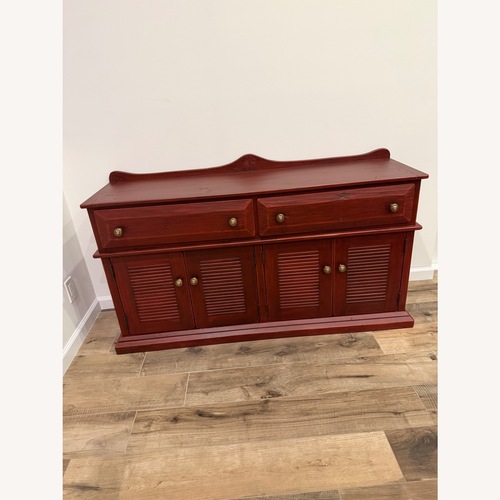 Used Red Wood Sideboard for sale on AptDeco