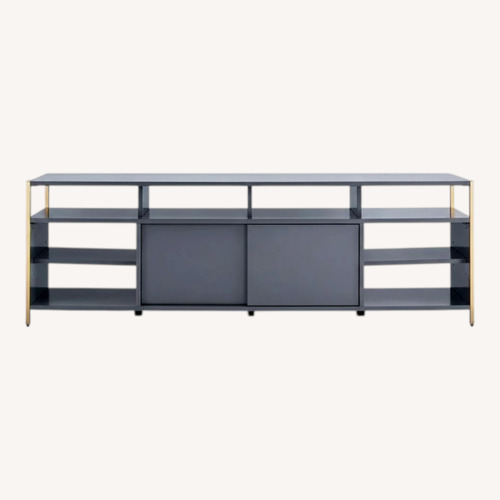 Used West Elm Zane Dark Gray Lacquer Media Storage for sale on AptDeco