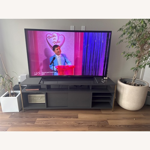 Used West Elm Zane Dark Gray Lacquer Media Storage for sale on AptDeco