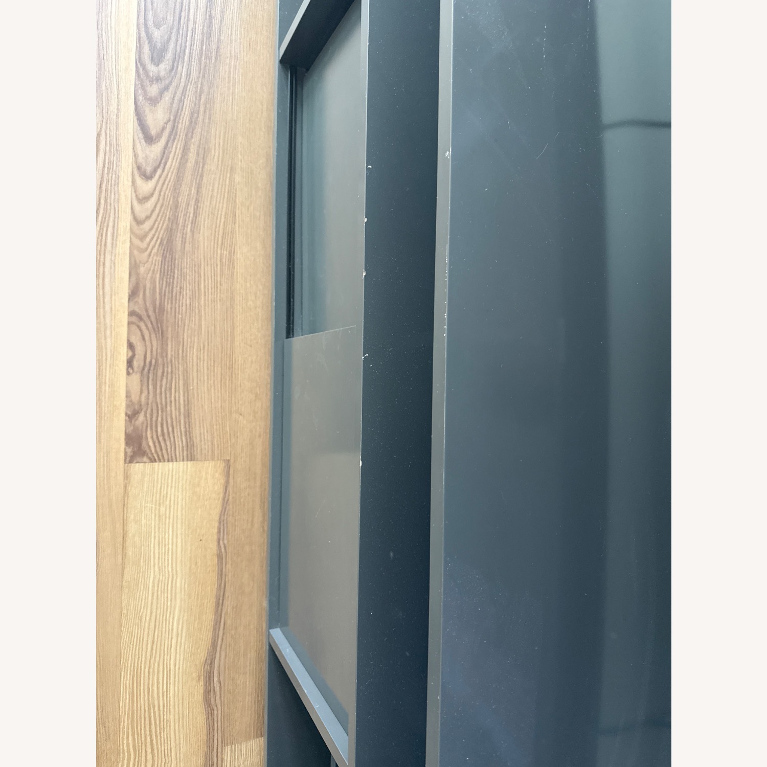 West Elm Zane Dark Gray Lacquer Media Storage - image-2