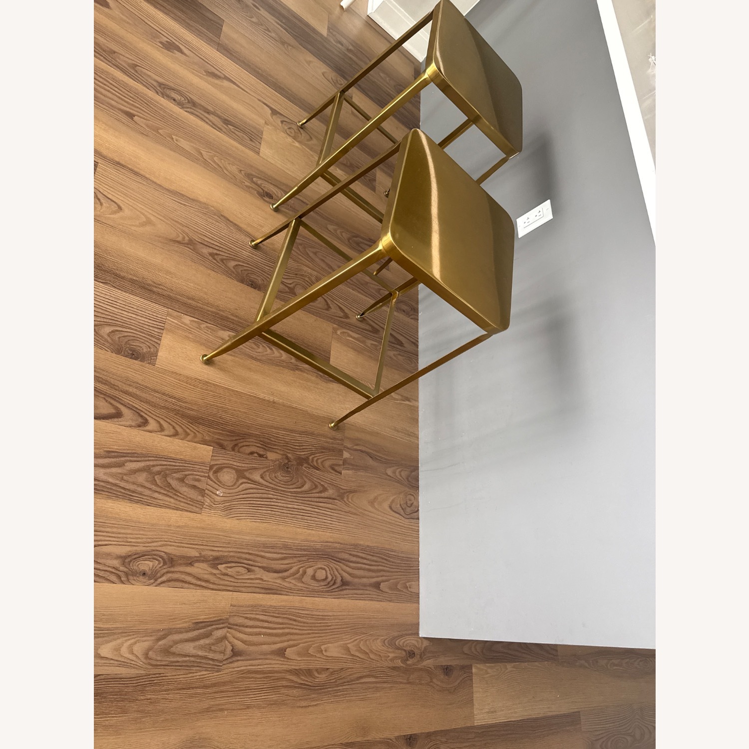 CB2 Gold Metal Stools - image-3